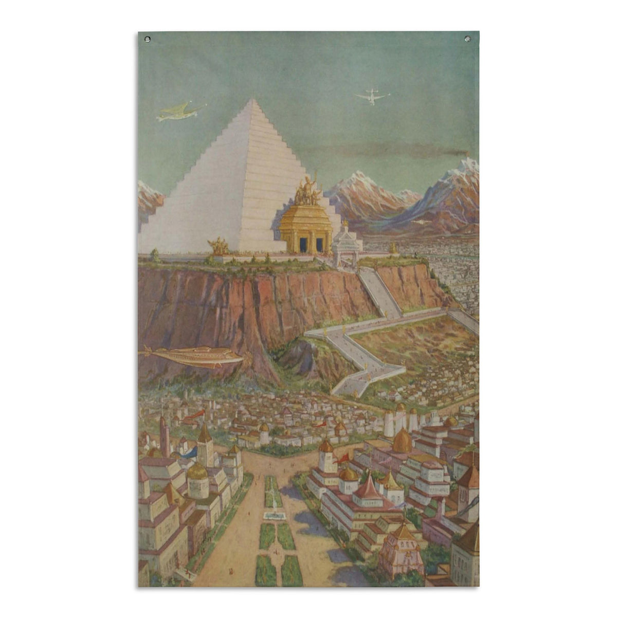 Atlantean Temple Banner Flag: Knapp Hanging Wall Flag, 34.5 x 56 in
