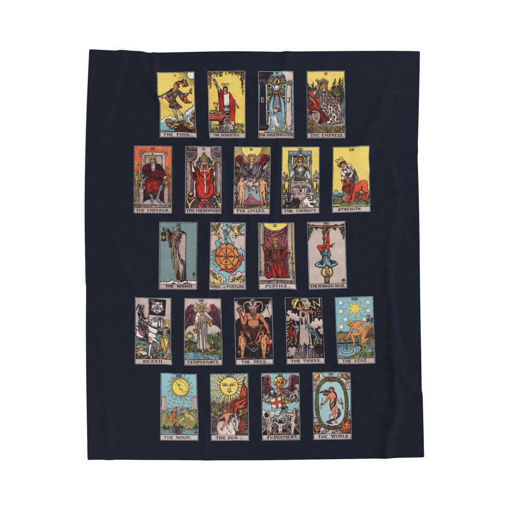 Major Arcana Tarot Velveteen Plush Blanket