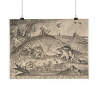 Pieter van der Heyden 'Big Fish Eat Little Fish' Poster