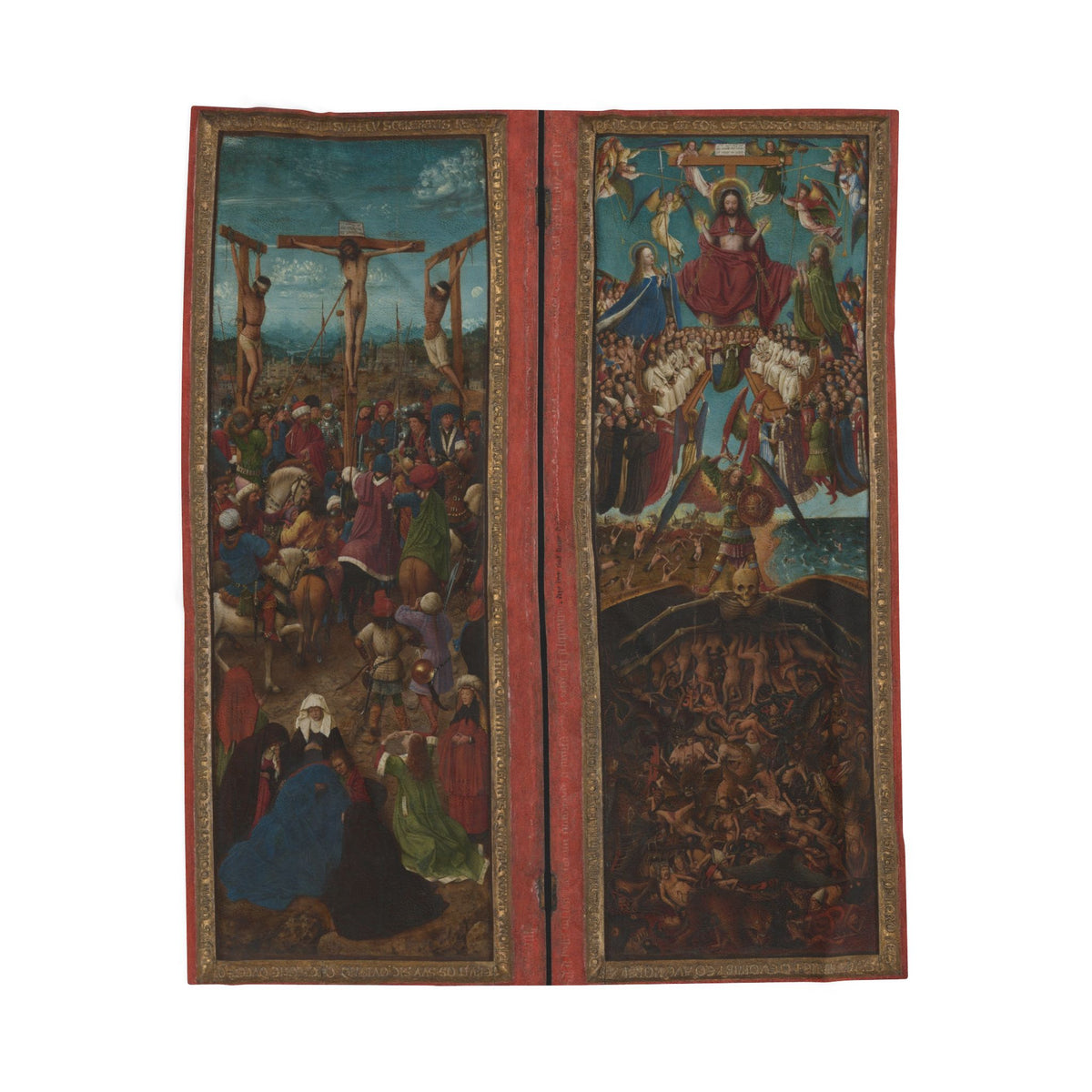 The Crucifixion; The Last Judgment Velveteen Plush Blanket