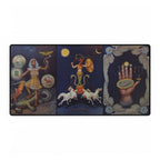 Hermes Trismegistus, Abraxas and Hand of the Mysteries Desk Mat: Knapp Triptych
