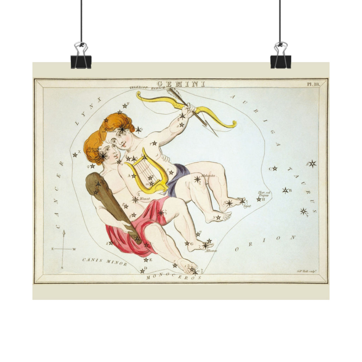 Sidney Hall 'Gemini' Poster