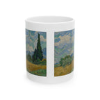 Wheat Field with Cypresses Mug
