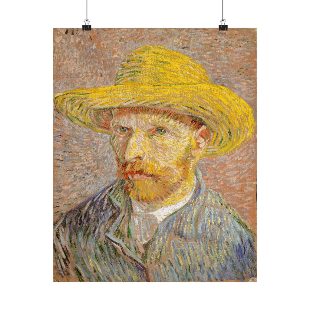 Vincent van Gogh 'Self-Portrait with a Straw Hat' Poster