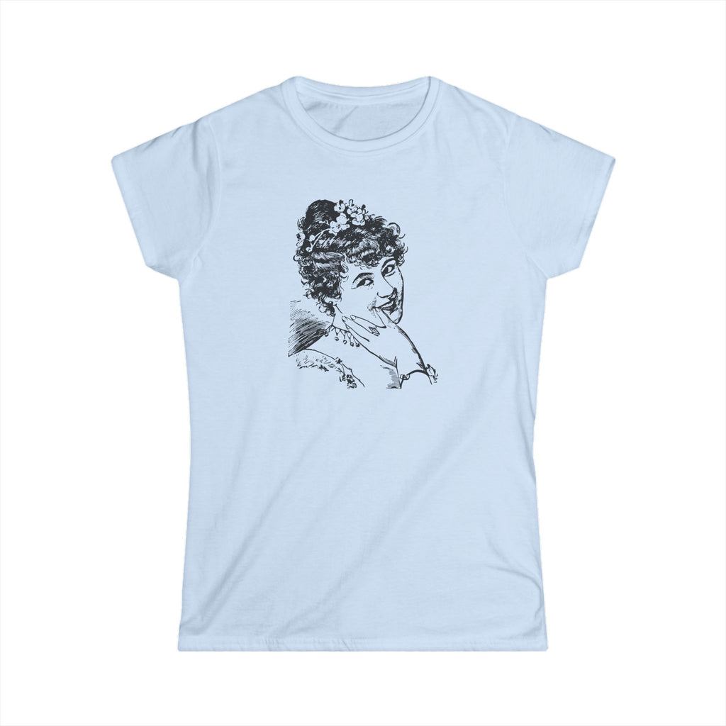 Smile Tee in Light Blue