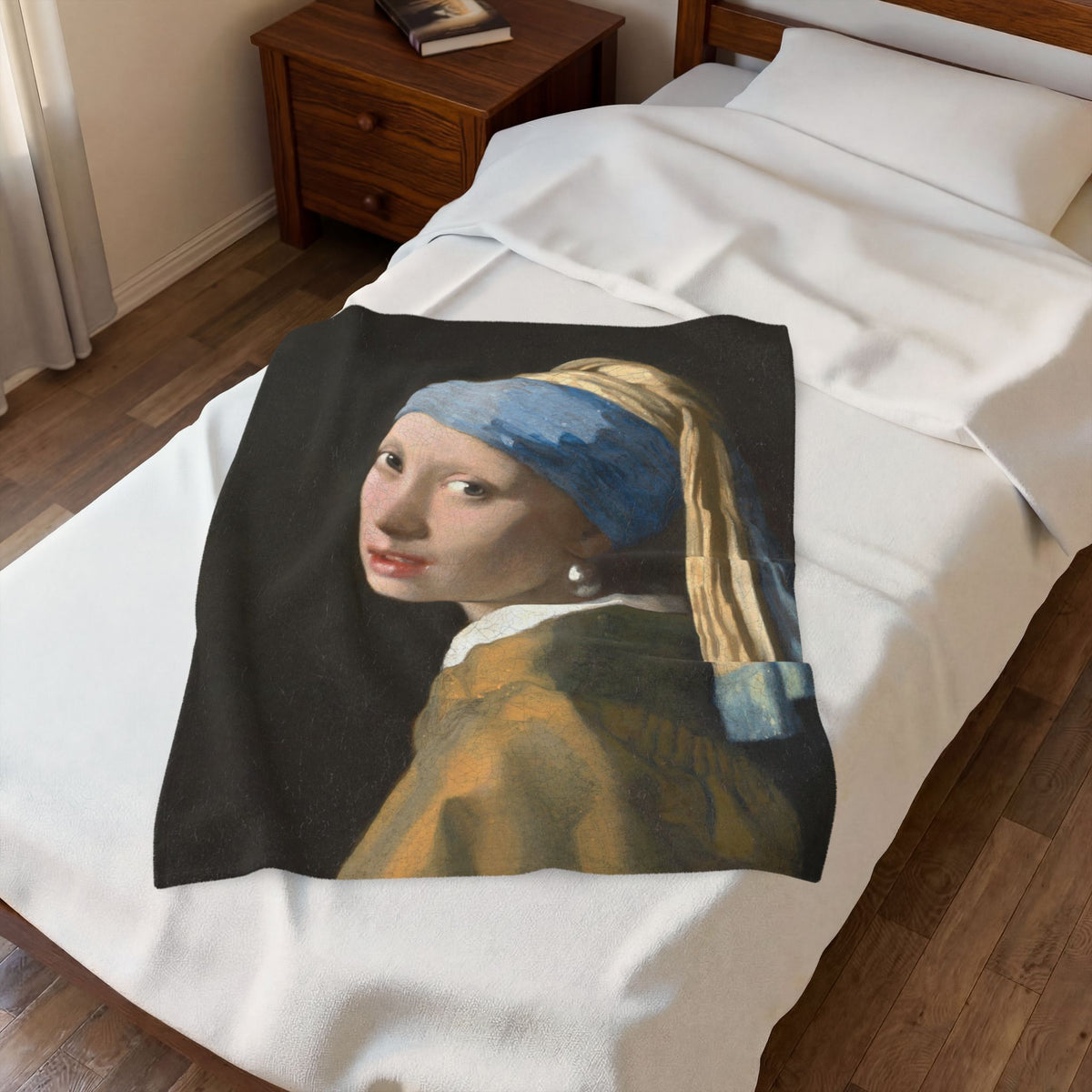 Girl with a Pearl Earring Velveteen Plush Blanket