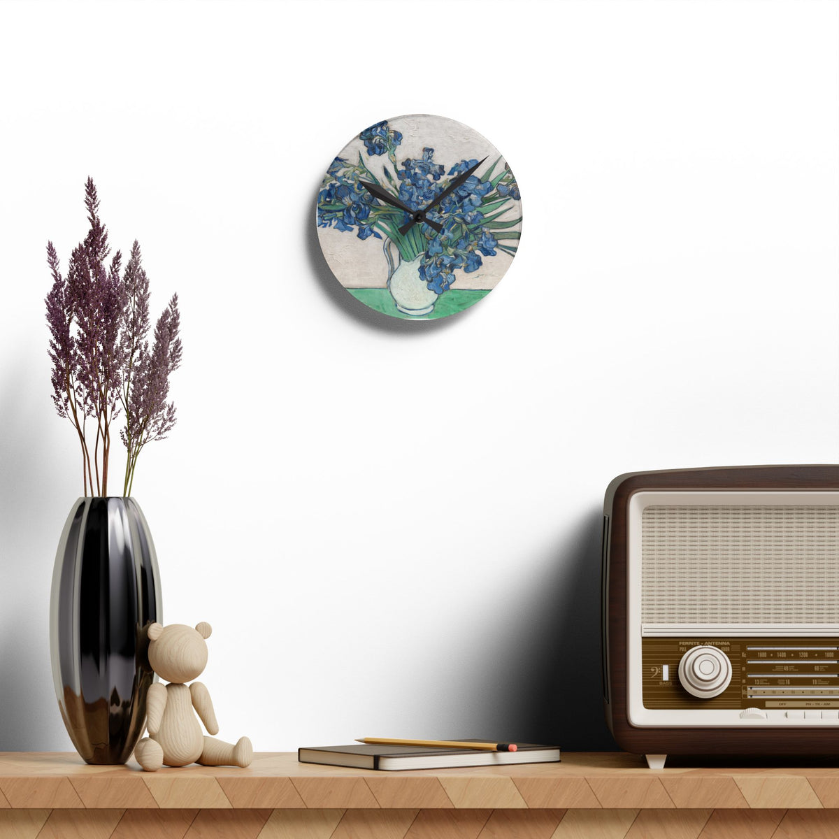 Vincent van Gogh 'Irises' Wall Clock