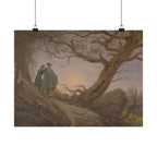 Caspar David Friedrich 'Two Men Contemplating the Moon' Poster