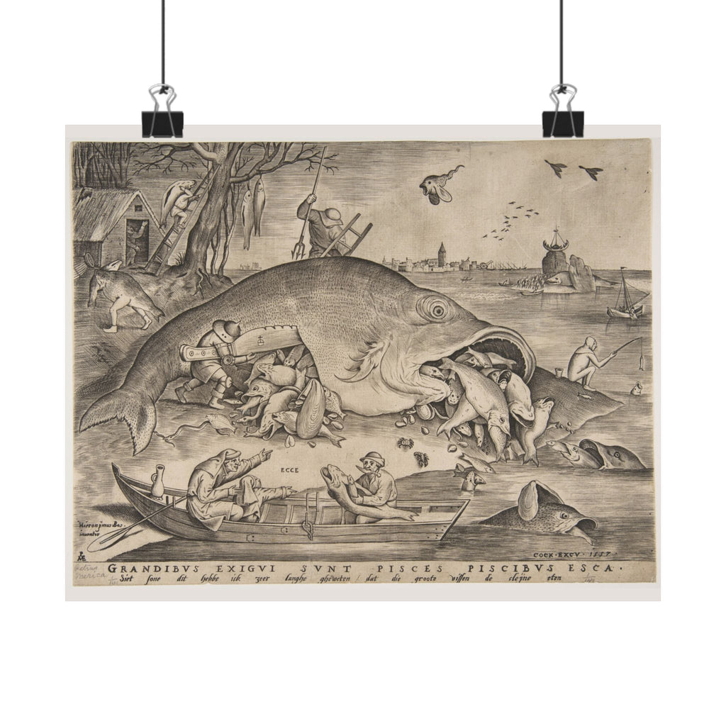 Pieter van der Heyden 'Big Fish Eat Little Fish' Poster