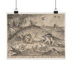 Pieter van der Heyden 'Big Fish Eat Little Fish' Poster