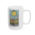 The Moon tarot card mug, Rider-Waite-Smith design, ceramic 11oz/15oz, view 3