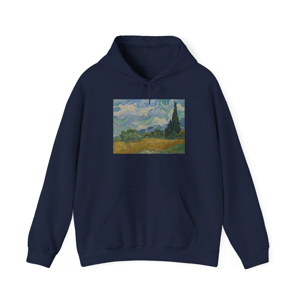 Wheat Field with Cypresses Hoodie