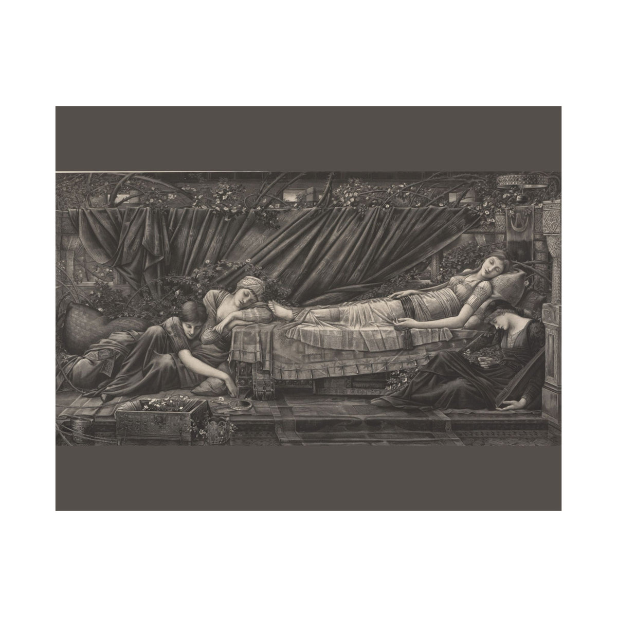 Edward Burne-Jones 'The Rose Bower, The Legend of the Briar Rose' Poster