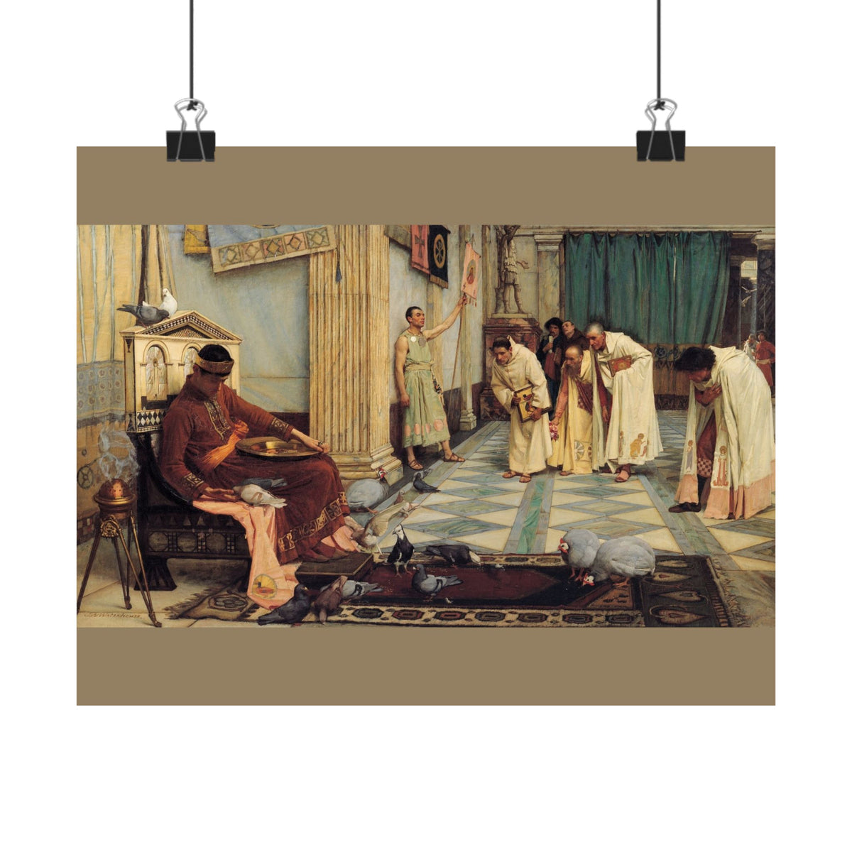 John William Waterhouse 'The Favourites of the Emperor Honorius' Poster