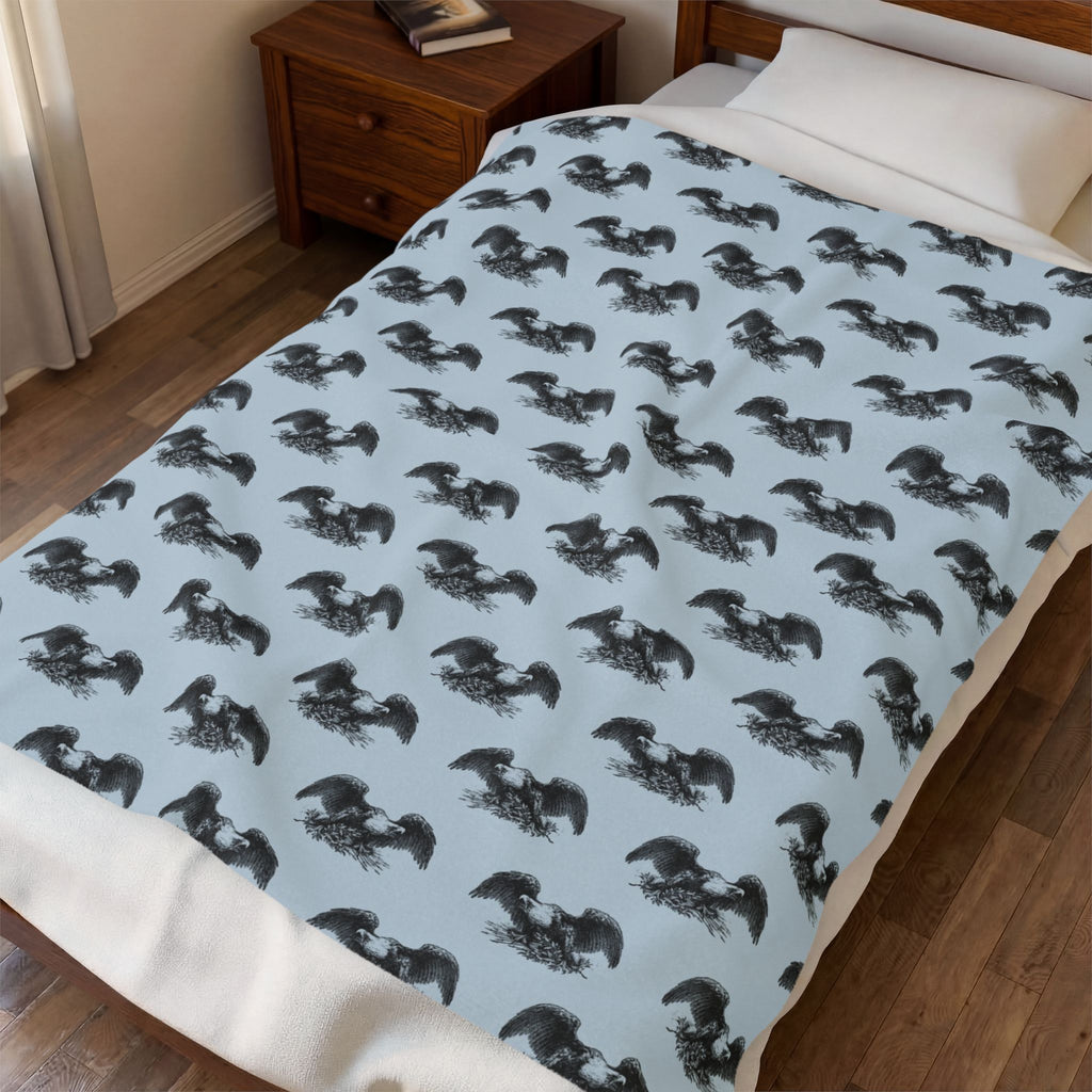 War Eagle Pattern Velveteen Plush Blanket