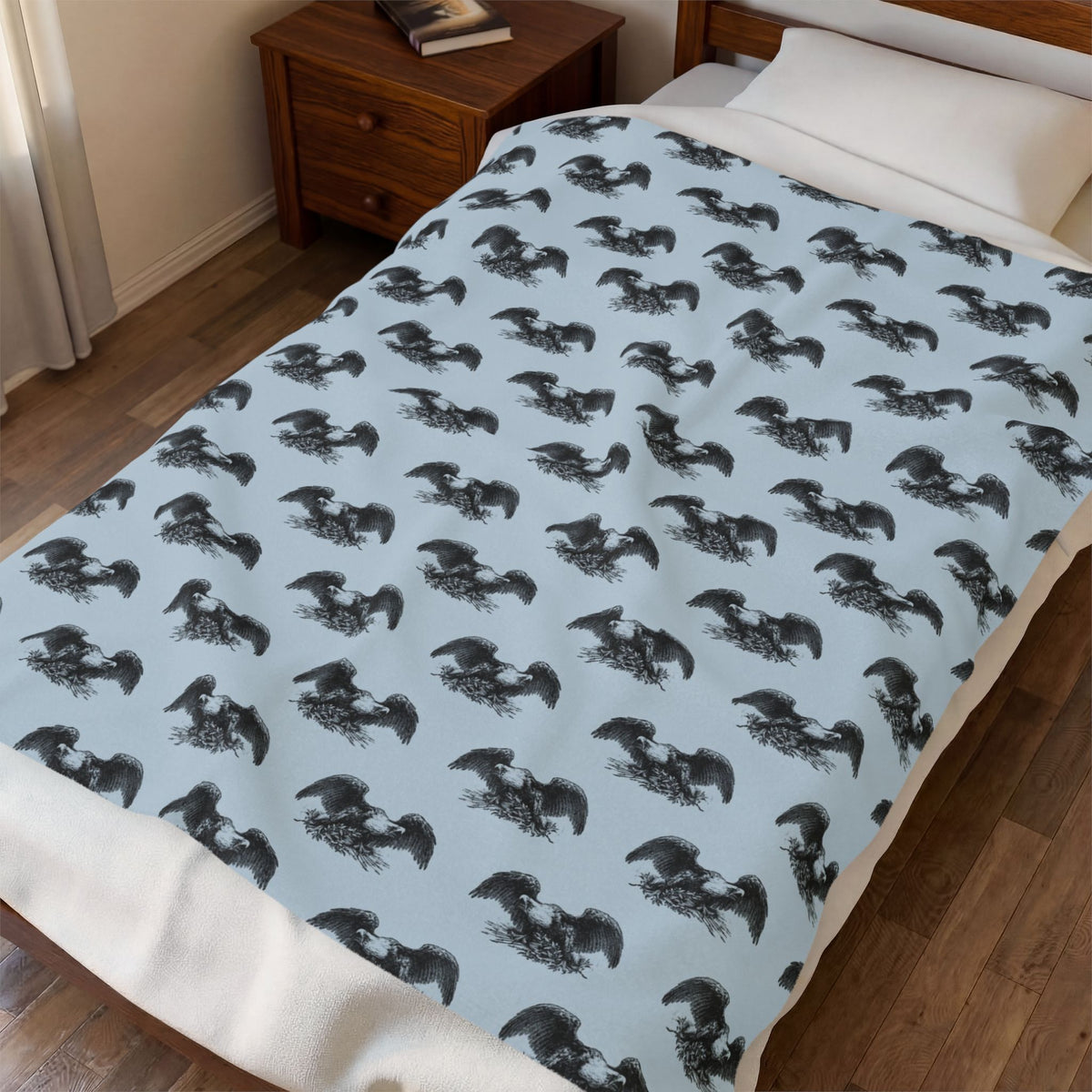 War Eagle Pattern Velveteen Plush Blanket