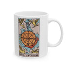 Wheel of Fortune tarot card mug, Rider-Waite-Smith design, ceramic 11oz/15oz, view 1