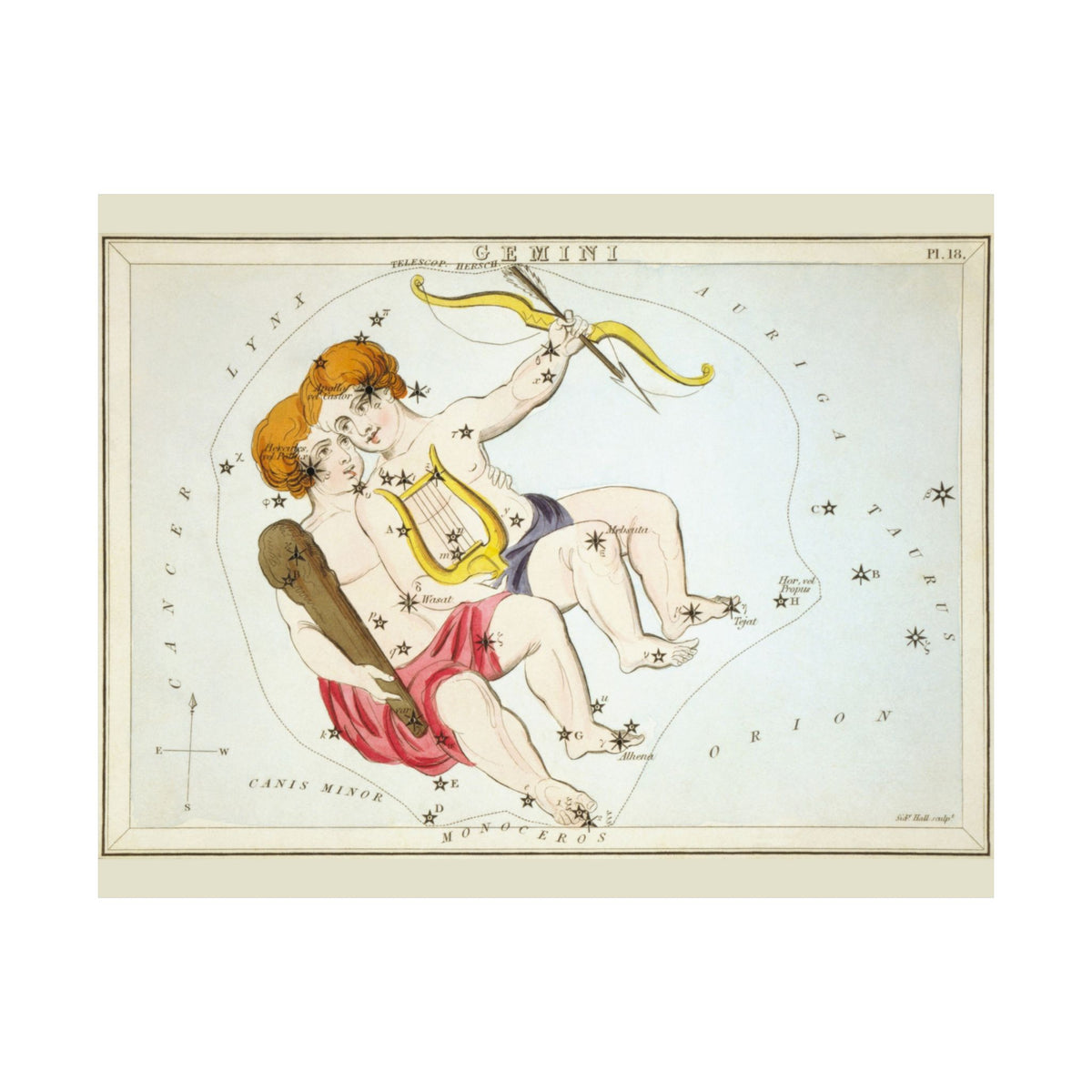 Sidney Hall 'Gemini' Poster