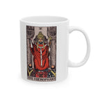 The Hierophant tarot card mug, Rider-Waite-Smith design, ceramic 11oz/15oz, view 1