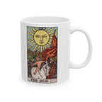The Sun tarot card mug, Rider-Waite-Smith design, ceramic 11oz/15oz, view 1