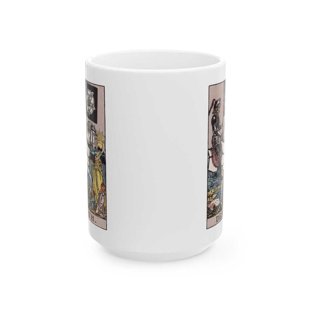 Death tarot card mug, Rider-Waite-Smith design, ceramic 11oz/15oz, view 5