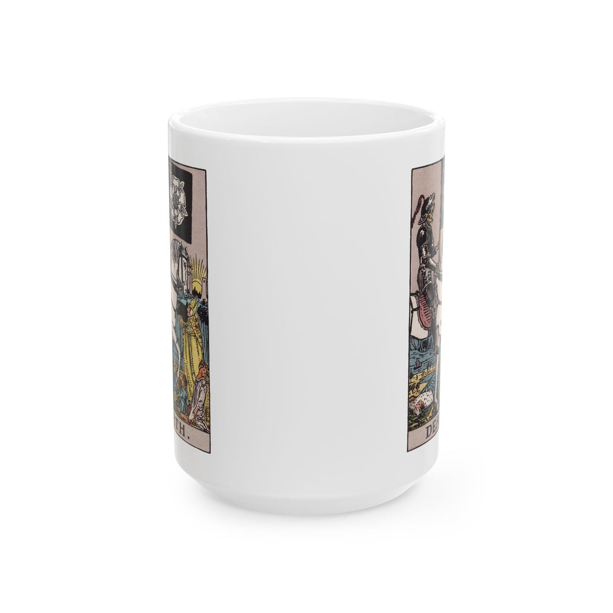 Death tarot card mug, Rider-Waite-Smith design, ceramic 11oz/15oz, view 5