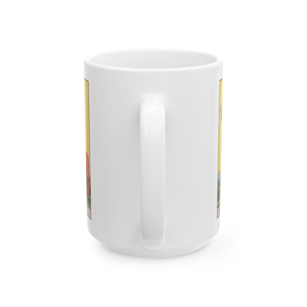 Strength tarot card mug, Rider-Waite-Smith design, ceramic 11oz/15oz, view 6