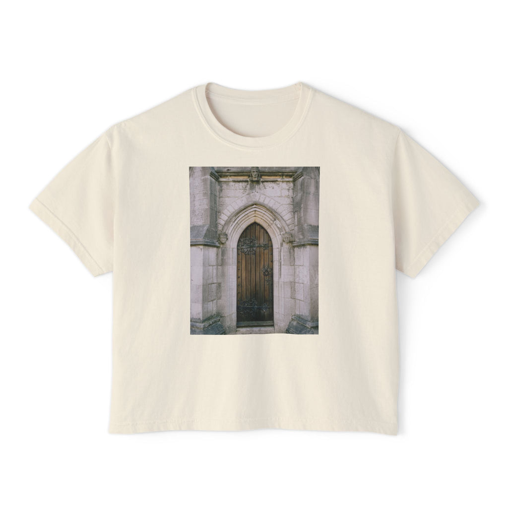 The Door Boxy Tee in Ivory