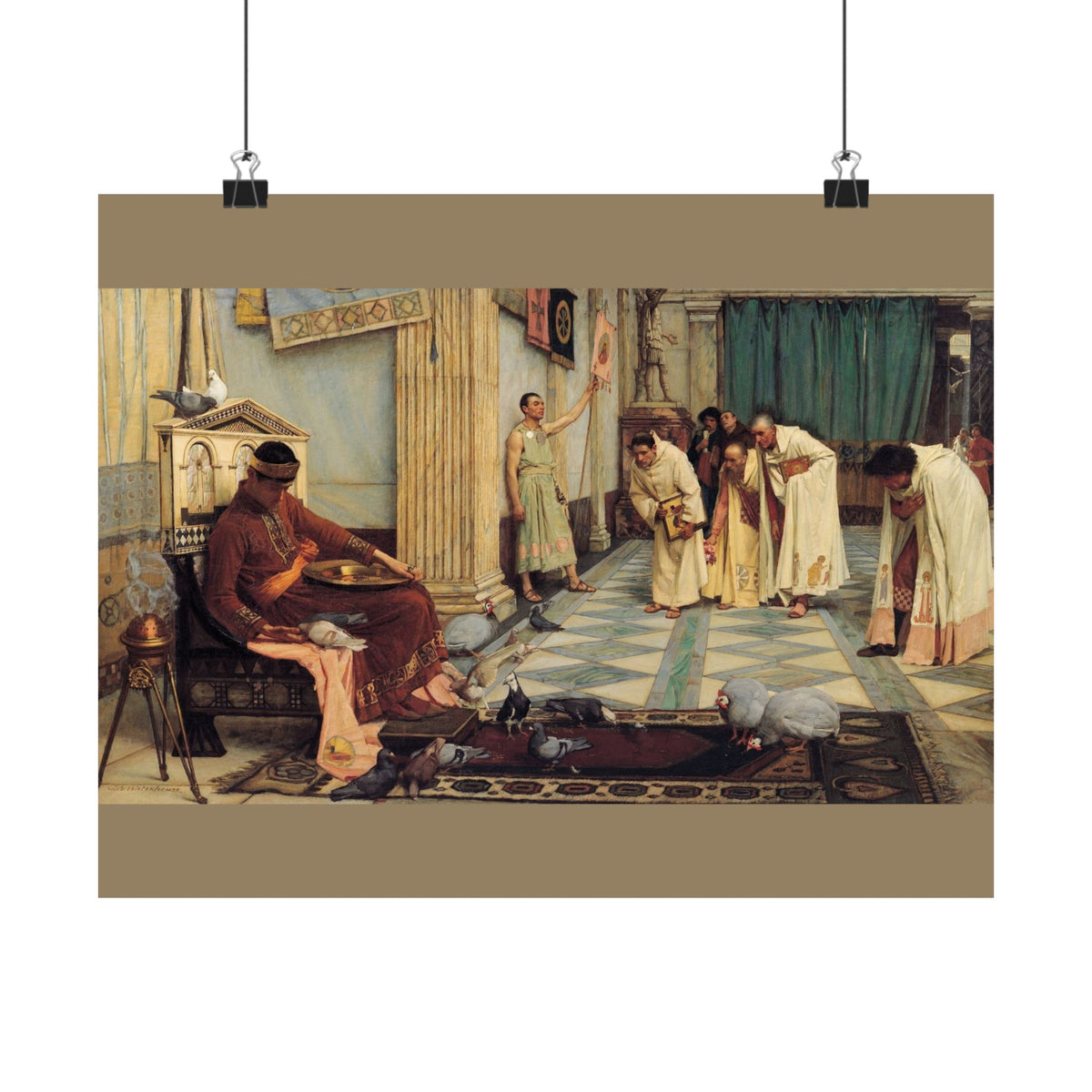 John William Waterhouse 'The Favourites of the Emperor Honorius' Poster