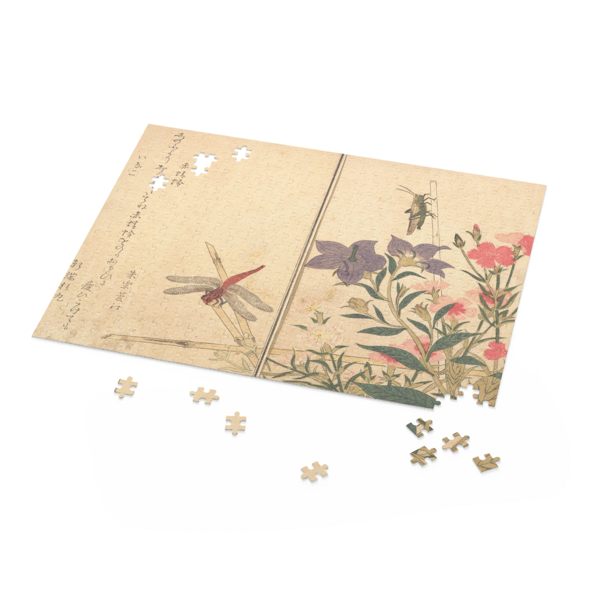Kitagawa Utamaro 'Red Dragonfly and Locust' Jigsaw Puzzle