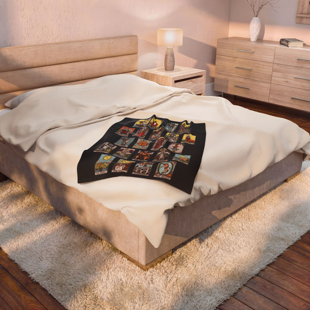 Major Arcana Tarot Velveteen Plush Blanket