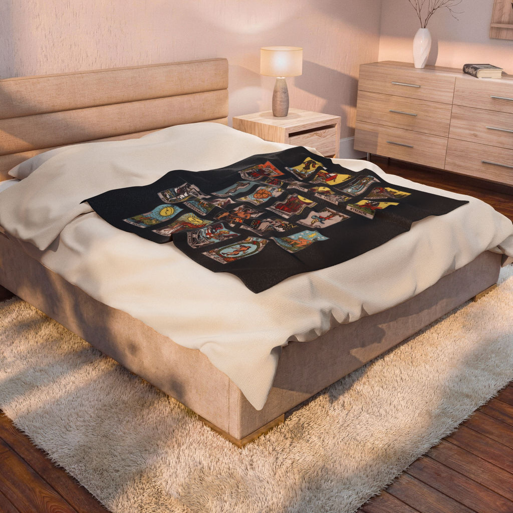 Major Arcana Tarot Velveteen Plush Blanket