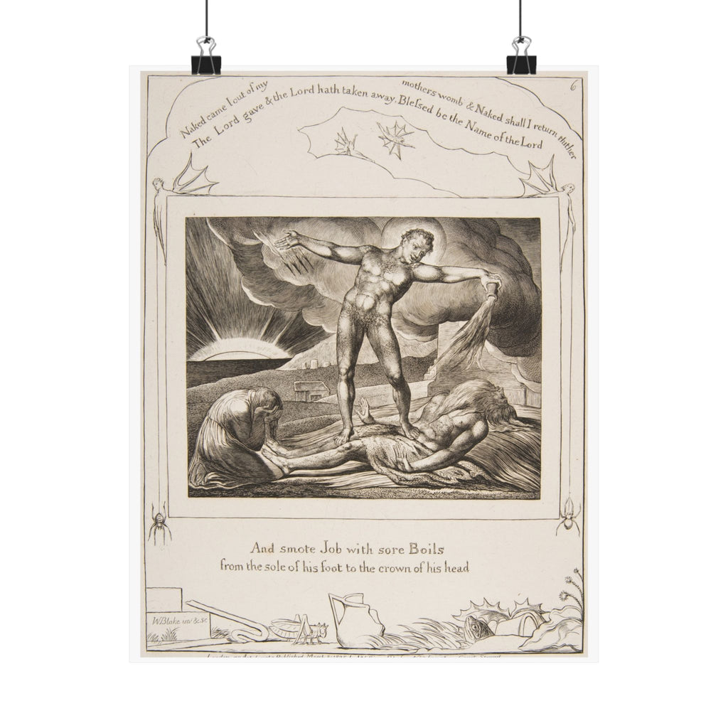 William Blake 'Satan Smiting Job with Boils' Poster