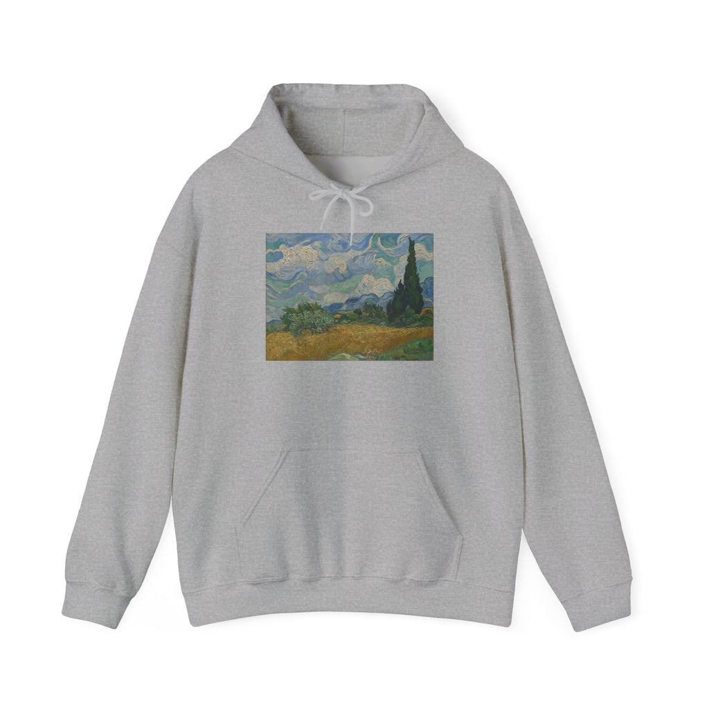 Wheat Field with Cypresses Hoodie