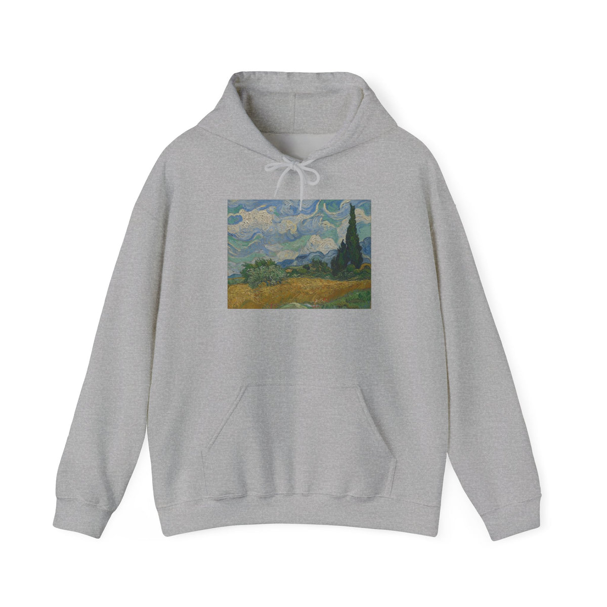 Wheat Field with Cypresses Hoodie