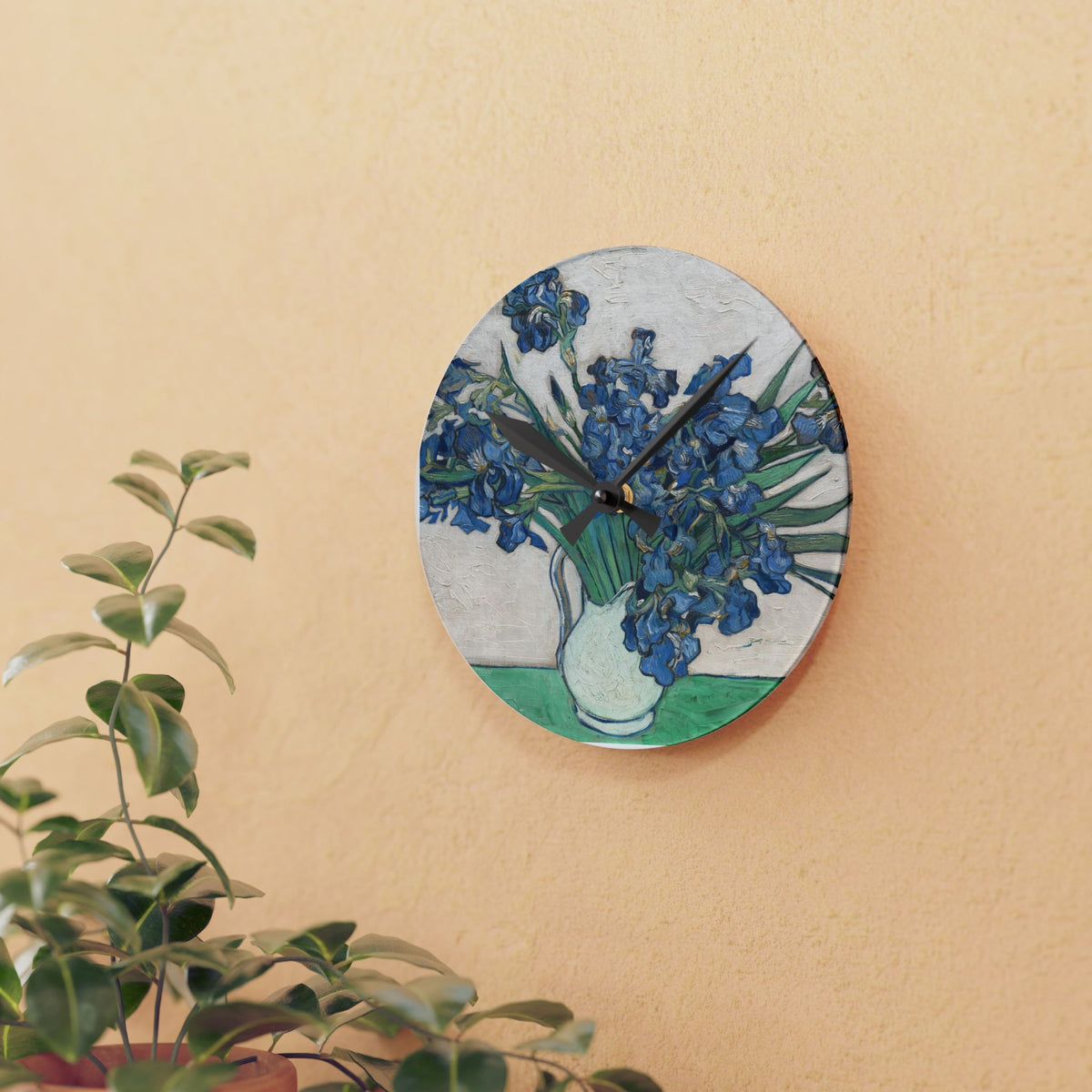 Vincent van Gogh 'Irises' Wall Clock