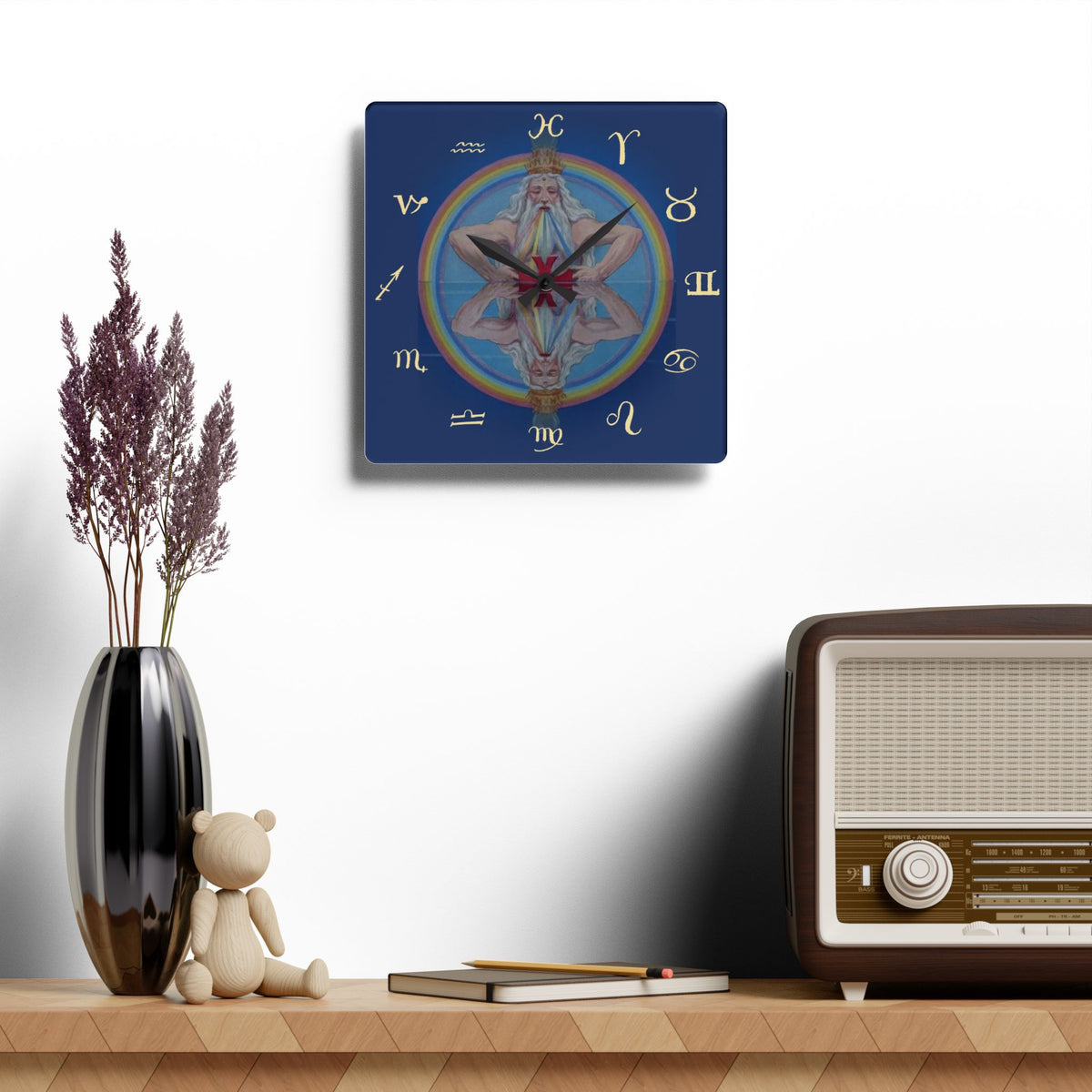 J. Augustus Knapp 'Microcosm and Macrocosm' Zodiac Wall Clock