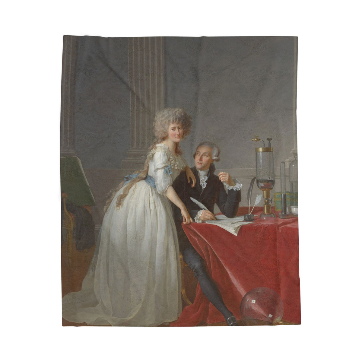 Antoine Laurent Lavoisier and Marie Anne Lavoisier Velveteen Plush Blanket