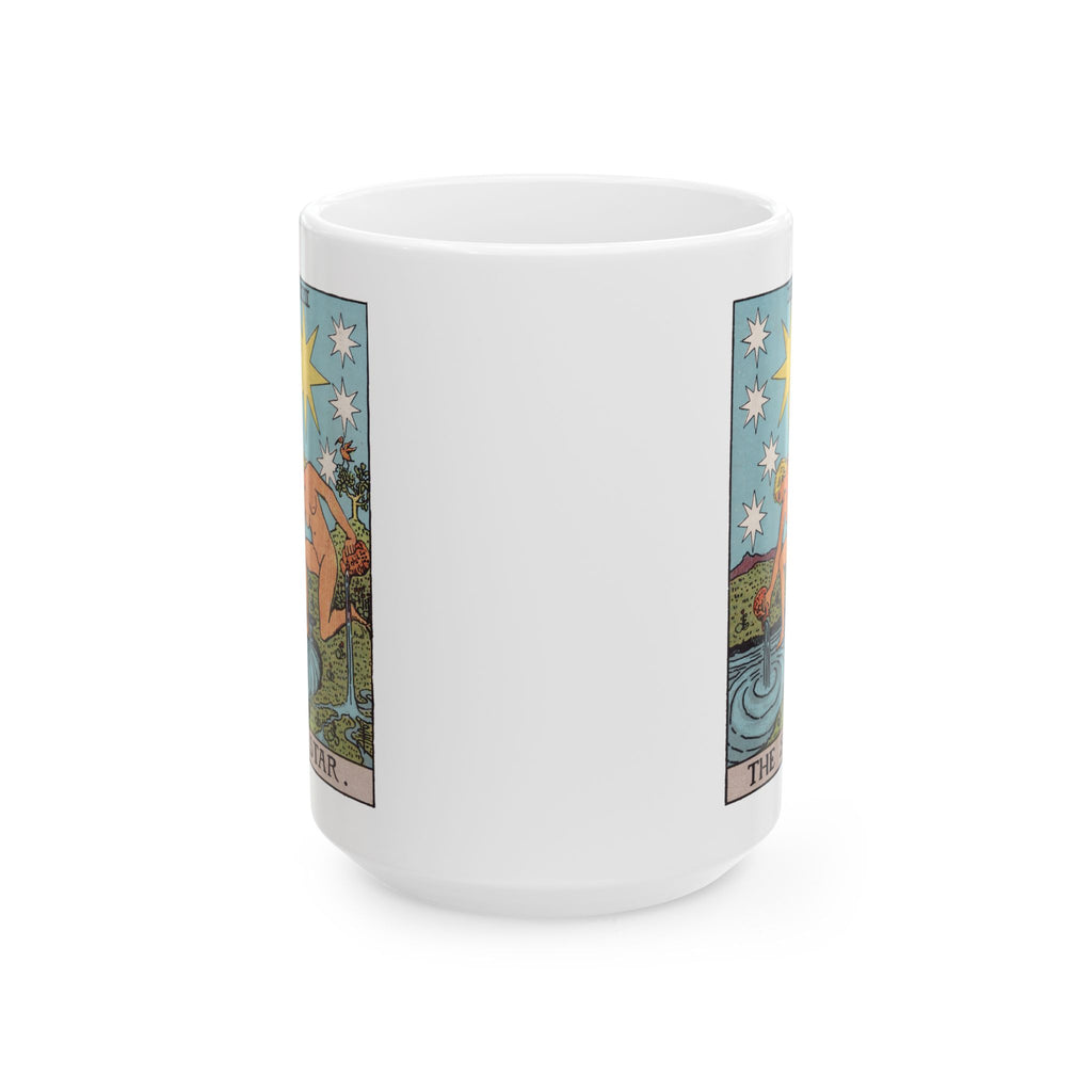 The Star tarot card mug, Rider-Waite-Smith design, ceramic 11oz/15oz, view 5