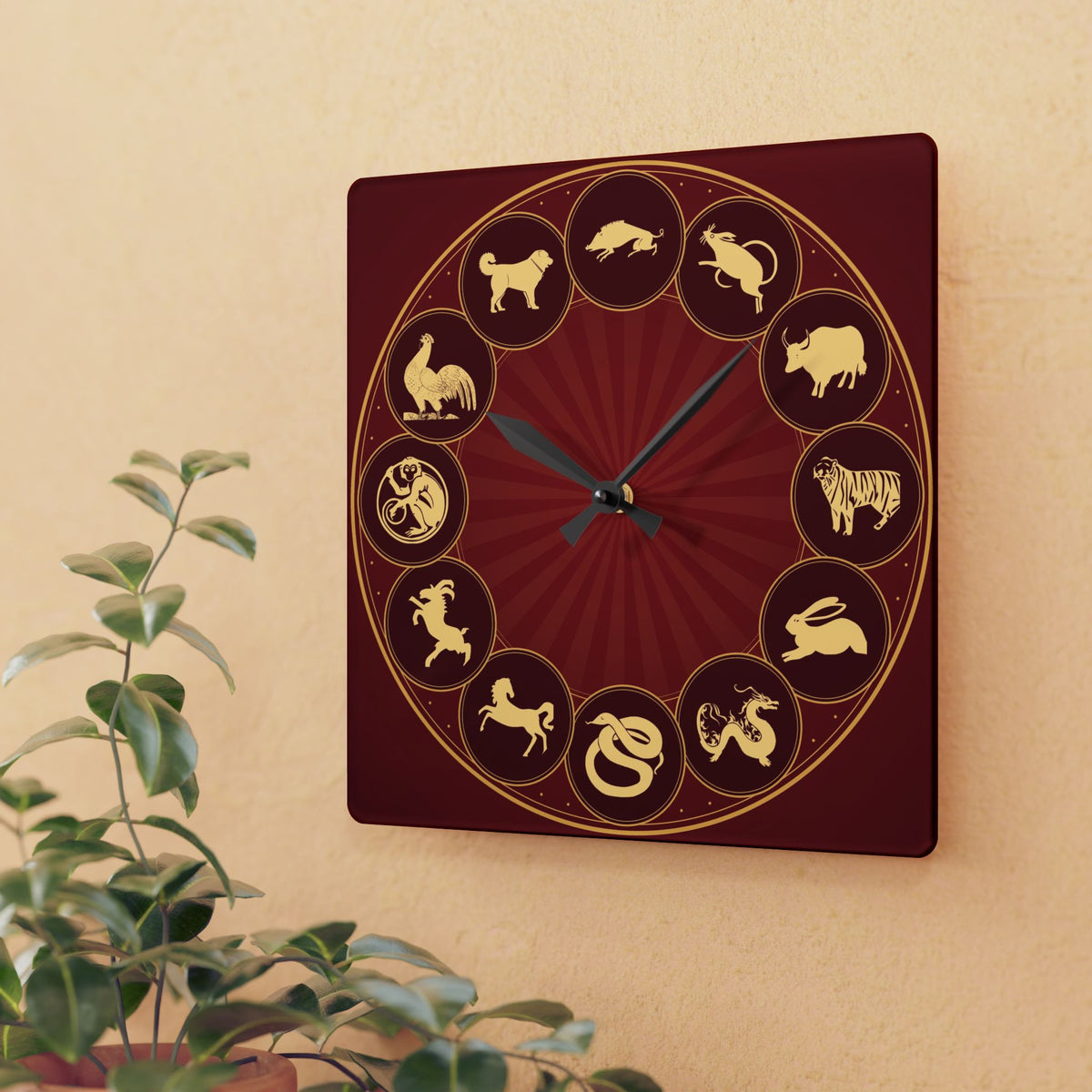 Chinese Zodiac Wall Clock