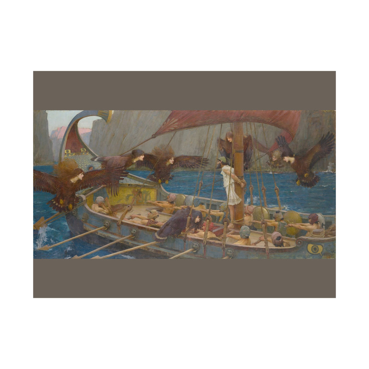 John William Waterhouse 'Ulysses and the Sirens' Poster