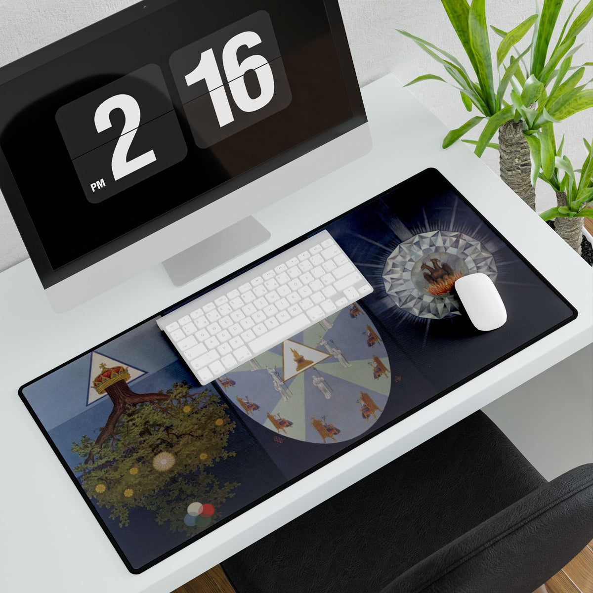 Sephiroth, Zodiacal Egg and Occultum Lapidem Desk Mat: Knapp Kabbalah and Alchemy Triptych