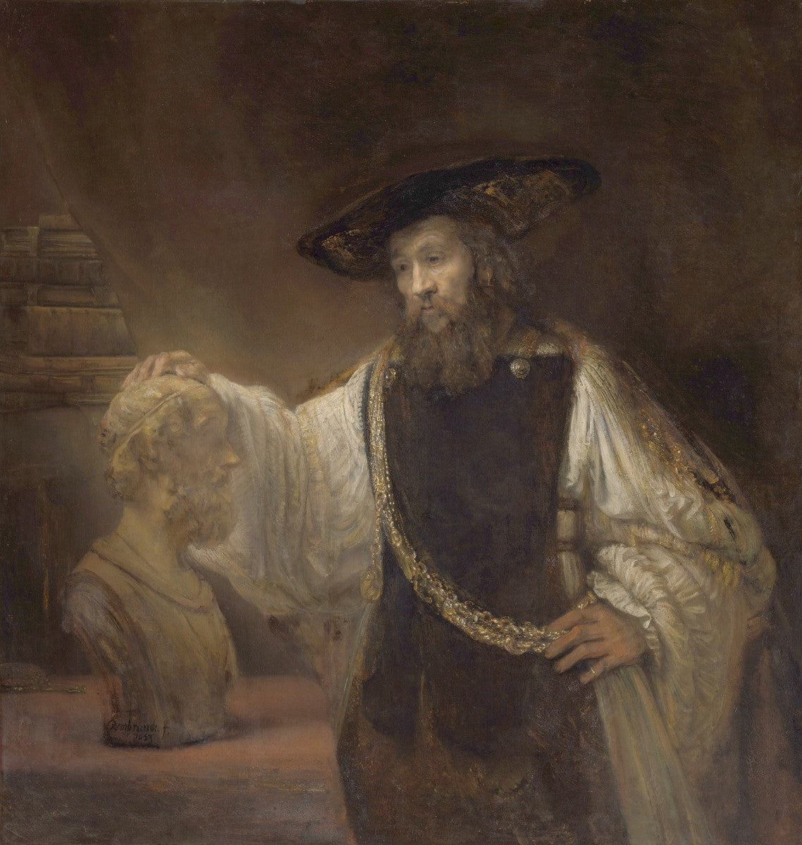 Aristotle with a Bust of Homer (original artwork)