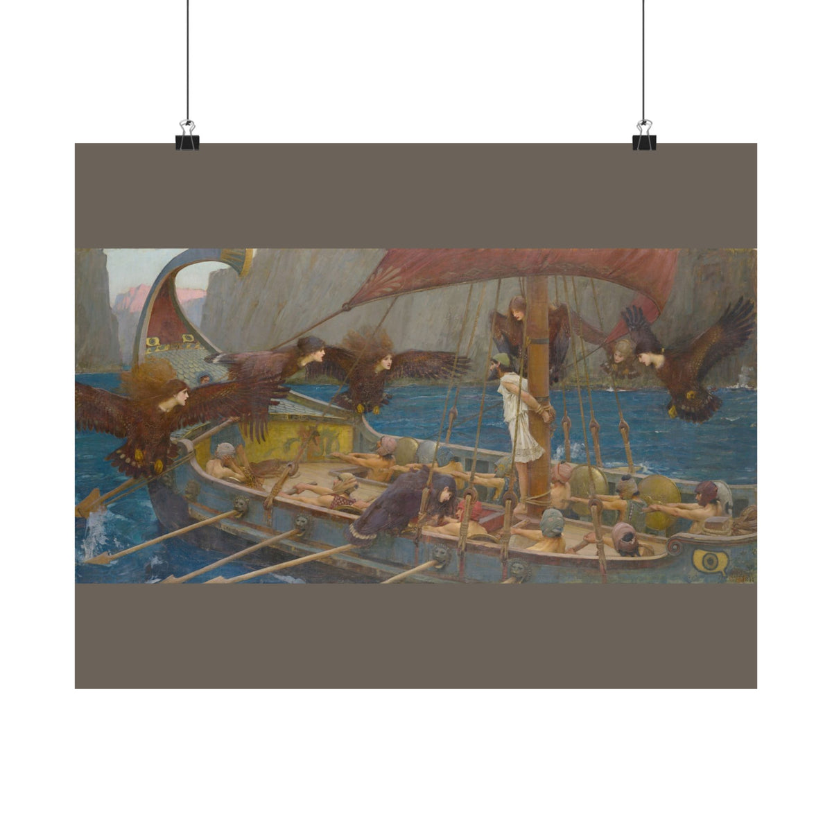 John William Waterhouse 'Ulysses and the Sirens' Poster