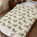 Lion Pattern Velveteen Plush Blanket