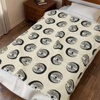 Tree of Life and Serpent Pattern Velveteen Plush Blanket