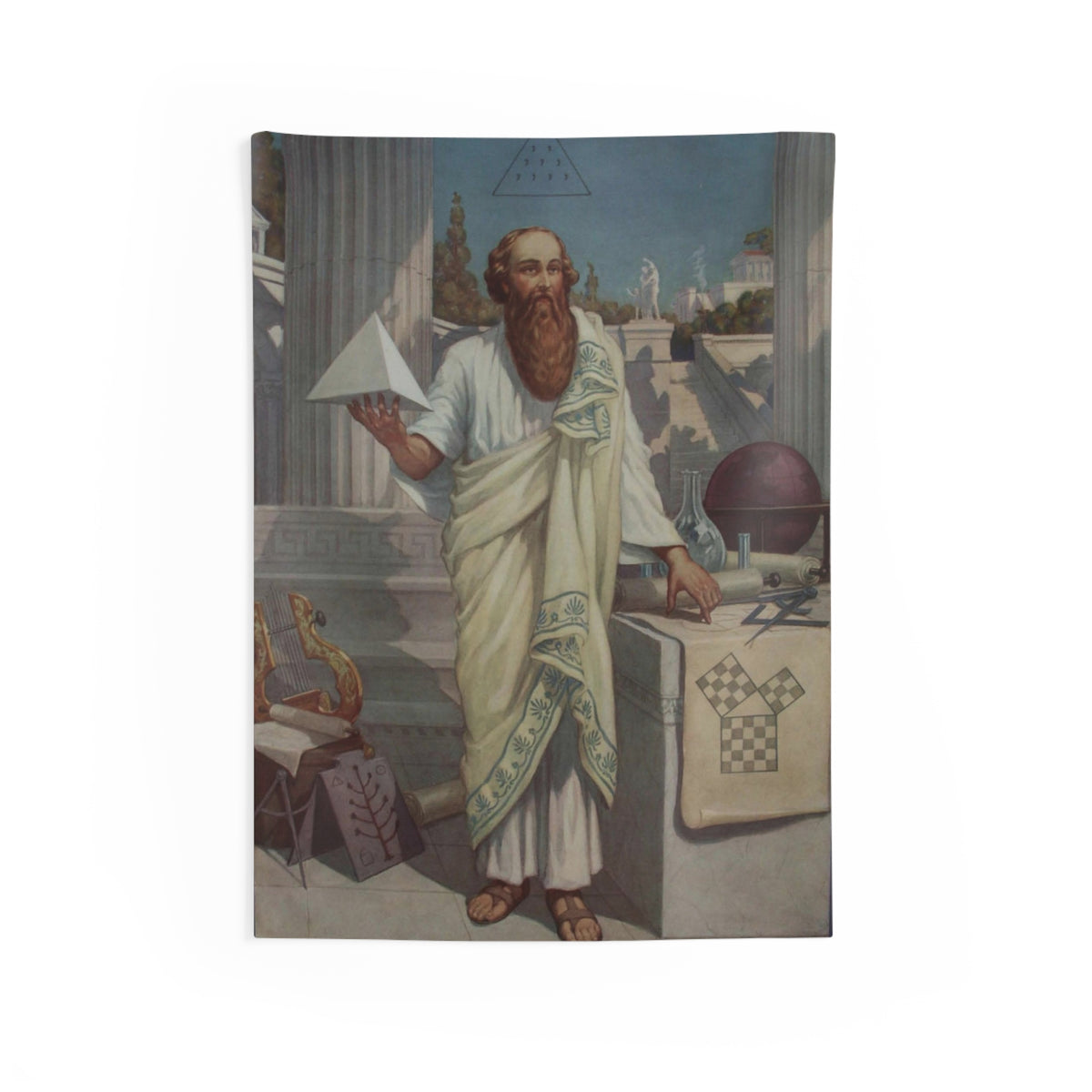 Pythagoras Wall Tapestry: J. Augustus Knapp's Secret Teachings Plate