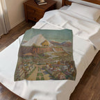 The Atlantean Temple Velveteen Plush Blanket