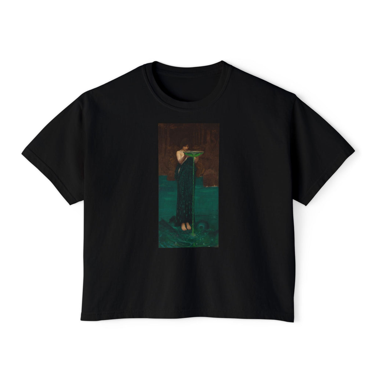 Circe's Scorn Boxy Tee in Black