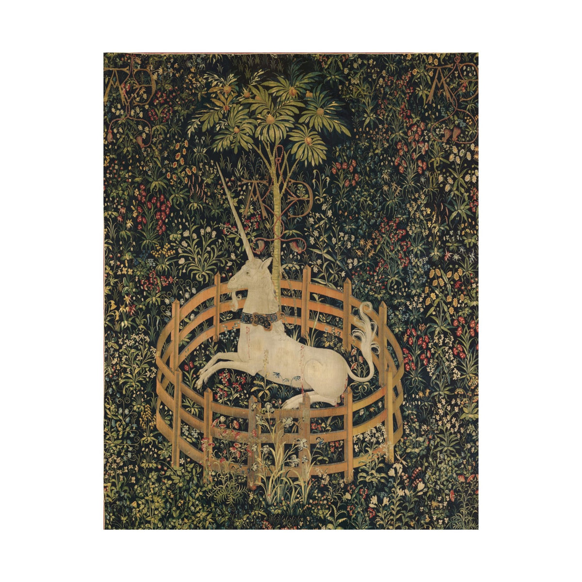 The Unicorn Rests in a Garden Poster